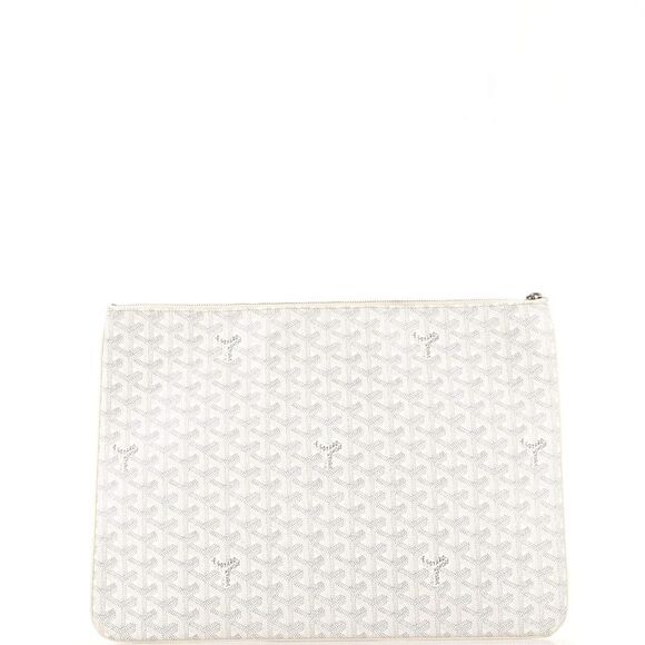 Goyard Senat Zip Pouch Coated Canvas GM White - Picture 3 of 7